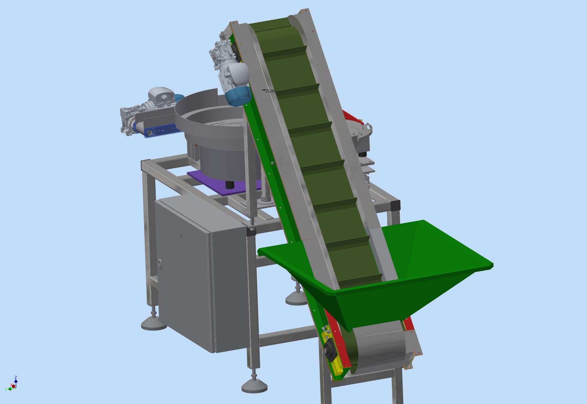 Conveior inclinat alimentare KMS RBTshop